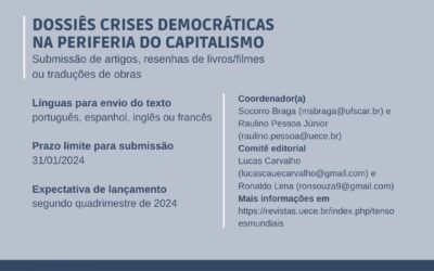 Chamada para edição temática: Crises democráticas na periferia do capitalismo | Tensões Mundiais
